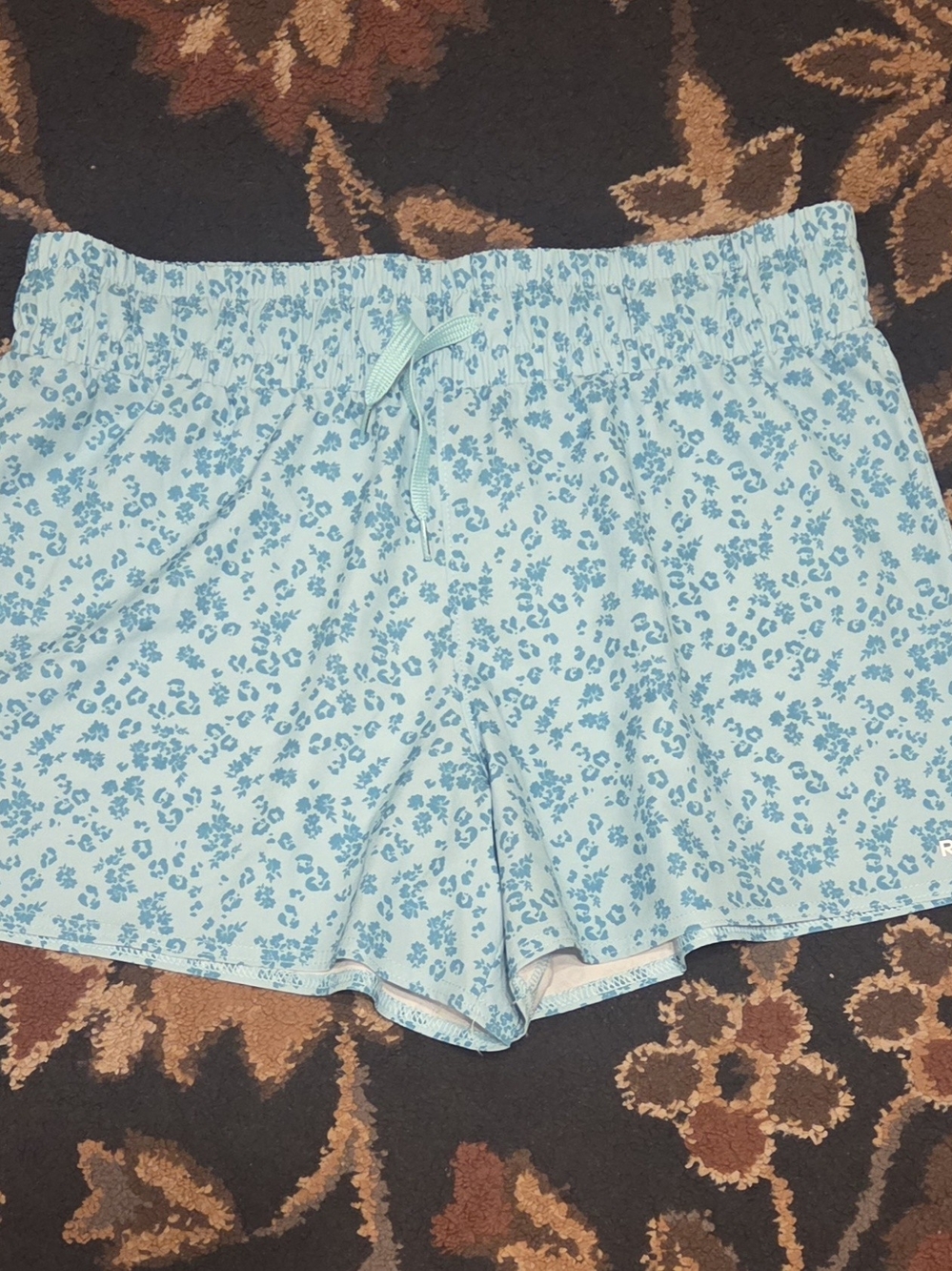 Light Blue Floral Lounge Shorts